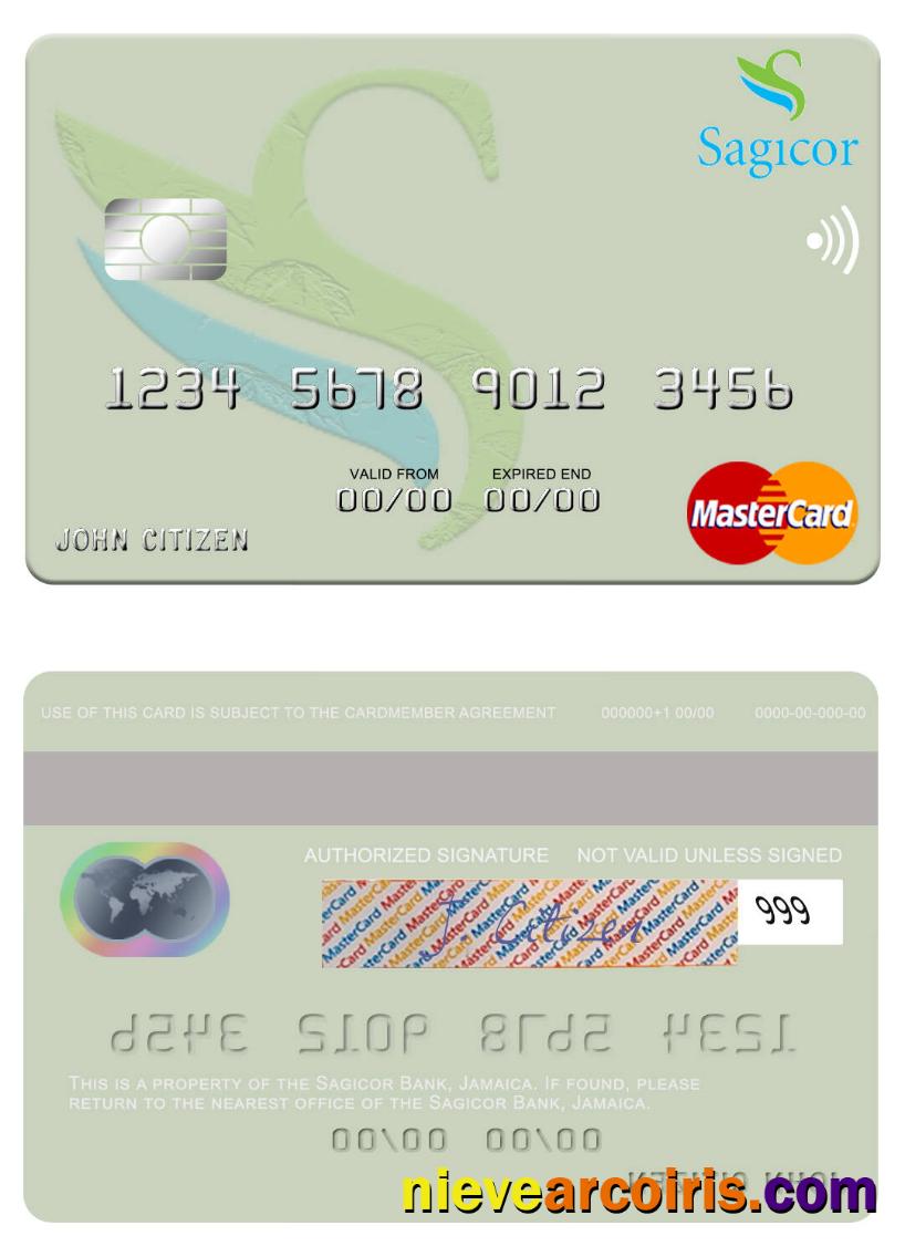 Jamaica Sagicor Bank mastercard